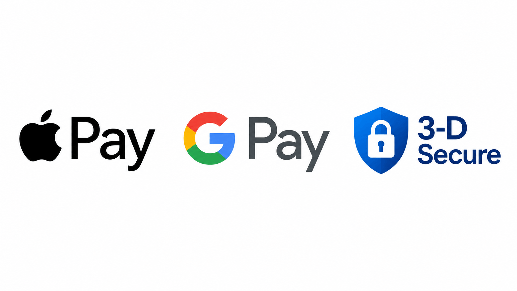 Google Pay, Apply Pay and 3DS Logo